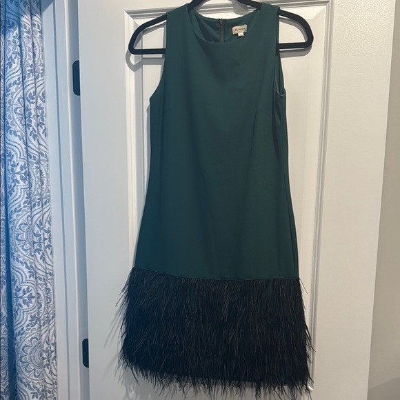 Daniel Cremieux Green and Black Mini Dress - Picture 1 of 5